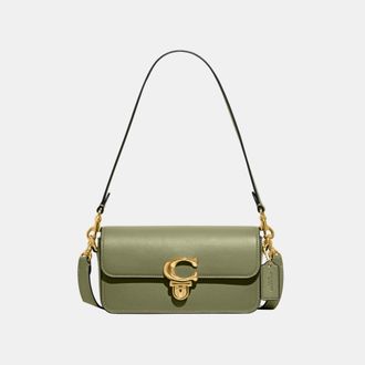 Coach Womens Studio Bag 20 - Dark Green Leather - One Size