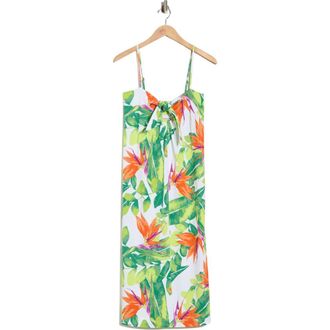 Diane Von F&uuml;rstenberg Roma Tropical Print Cotton & Silk Sundress in Birds Of Paradise at Nordstrom Rack, Size Xx-Small