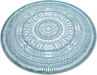 RugsX Carpet FUN Napkin circle - blue blue round 200 cm