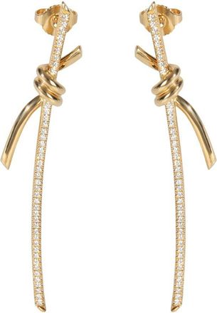 Tiffany & Co. Knot Drop 18K Gold 0.31 ct. tw. Diamond Earrings (Authentic Pre-Loved)