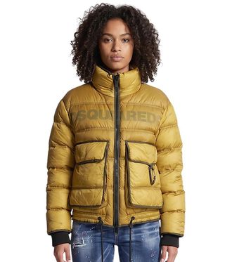 Dsquared2 Yellow Logo Logo Jacket