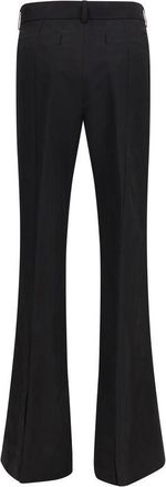 Max Mara Womens Black Viscose Flared Pants