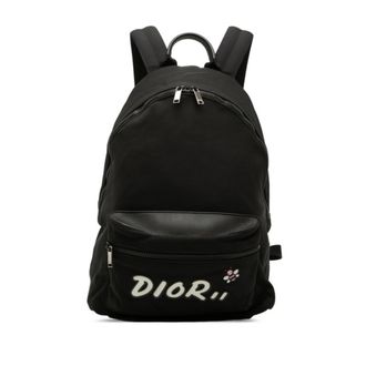 Dior Black Canvas Leather Backpack (Pre-Owned)
