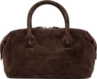 Gianni Chiarini Womens Handbag Gemma Suede Mocha Cow Leather Handbags Hand Bags