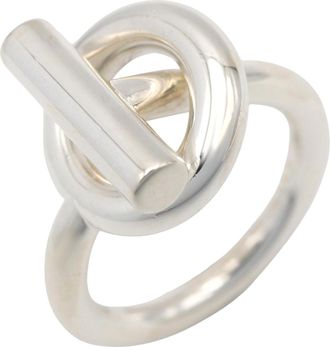 Herm&egrave;s Silver Silver 925 Band Ring (Pre-Owned)