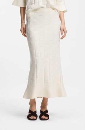 BOSS Foppy Textured Skirt in Soft Cream at Nordstrom, Size Xx-Large