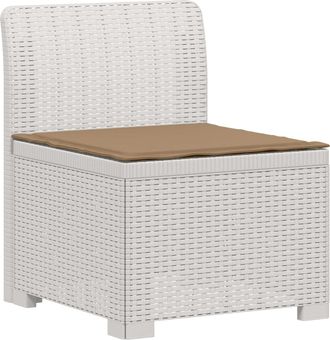 vidaXL Sill&oacute;n Individual De Jard&iacute;n Con Coj&iacute;n Apariencia De Ratan Pp Vidaxl