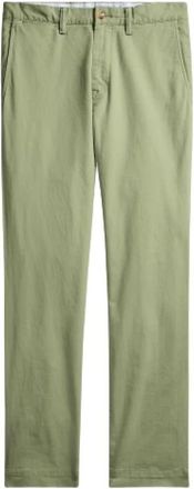 Polo Ralph Lauren Stretch Chino Broek met Logo Borduursel - Heren - Chinos - Groen - W32 - Katoen - Broeken