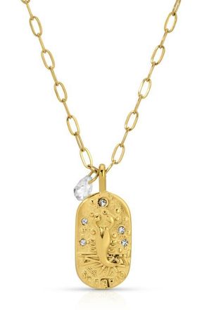 Kozakh Cielo Zodiac Pendant Necklace in Scorpio/Gold at Nordstrom