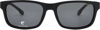 Carrera Polairzed Grey Rectangular Mens Sunglasses CARRERA 299/S 0003/M9 57