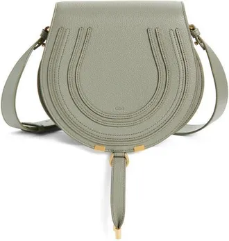 Chlo&eacute; Large Marcie Leather Crossbody Bag in Aloe Green at Nordstrom
