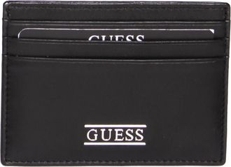 Guess Boston Card Holder - Heren - Portefeuilles - Zwart - ONE Size - Leer - Accessoires