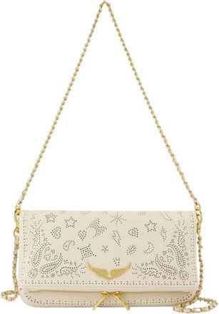 Zadig&Voltaire Rock Perfo Crossbody - Dames - Schoudertassen - Wit - ONE Size - Leer - Tassen