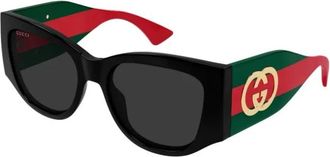 Gucci Sunglasses, female, Black, Size: 55 MM Sunglasses