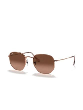 Ray-Ban Unisex Sunglasses Brown Gradient Metal Eyewear
