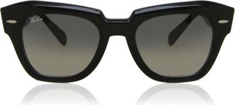 Ray-Ban RB2186 State Street Blue-Light Block 901/71 Womens Sunglasses Black Size 49