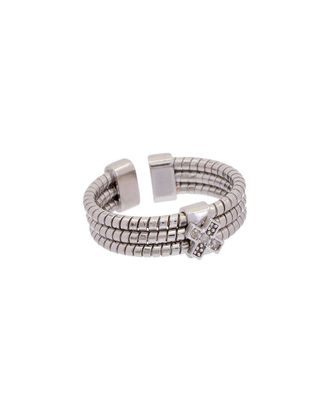 Meshmerise 18K Over Silver 0.02 ct. tw. Diamond Ring