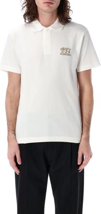 Burberry White Logo Polo