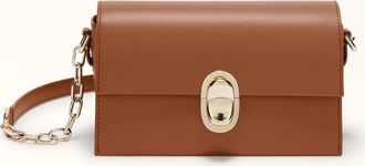 Furla Eclisse Borsa A Tracolla Mini Cognac H Marrone Pelle Di Vitello Sidney Donna