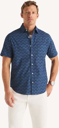Nautica Mens Printed Camp Shirt