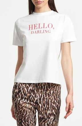 Isaac Mizrahi New York Stretch Cotton Graphic T-Shirt in Darling Tee at Nordstrom Rack, Size X-Small