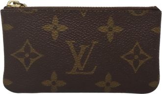 Louis Vuitton Pochette Clés Brown Canvas Wallet (Pre-Owned)