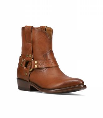 Frye Womens Billy Short Harness Boots In Saddle