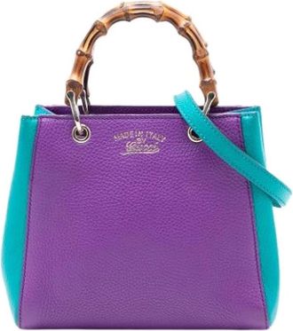 Gucci Pre-owned Handbags, female, Multicolor, Size: ONE SIZE Pre-owned Bamboo Shopper Satchel