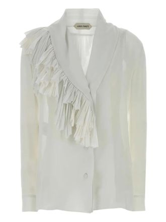 Alberta Ferretti Blusa con ruches - Bianco