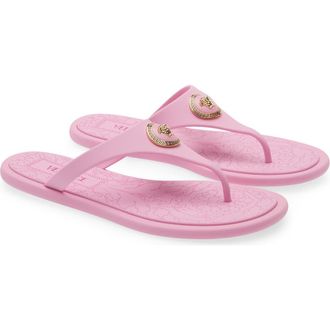 Versace Medusa Flip Flop in Guava-Versace Gold at Nordstrom, Size 11Us