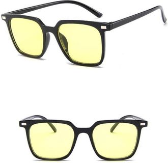 Generic Sunglasses Male Female Fashion Trendy Shape For Women Sunglasses Vintage Retro Sun glasses For Women,Black Yellow 2026