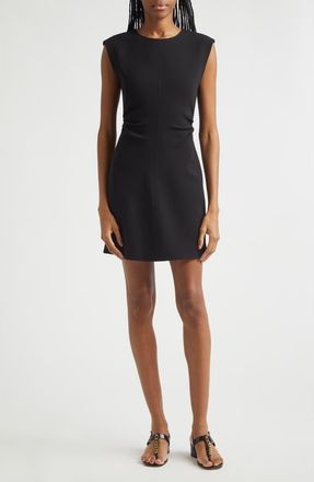Veronica Beard Imara Ruched Sleeveless Minidress in Black at Nordstrom, Size 10