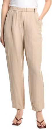 Eileen Fisher Petite Ankle Pleated Silk & Linen-Blend Pant