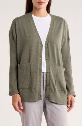 Splendid Geneva V-Neck Cardigan in Olive Green at Nordstrom Rack, Size X-Small