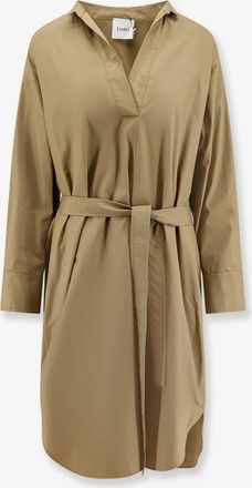 Nude Vestito in cotone con cintura - NUDE - gender_Woman