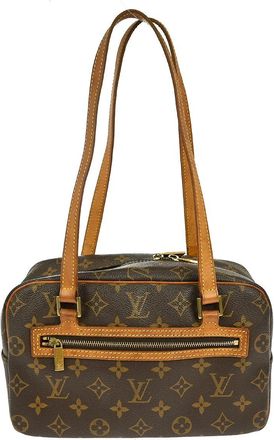 Louis Vuitton Cite Handbag Monogram Canvas Brown Canvas Handbag (Pre-Owned)