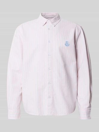 Review Regular Fit Freizeithemd mit Logo-Stitching in Hellrosa, Gr&ouml;&szlig;e XL