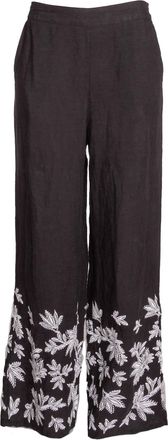 Part Two Getika Embroidered Pant In Black