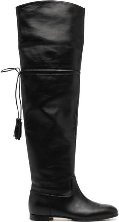 Fabiana Filippi tassel-detail leather boots - women - Leather - 35 - Black
