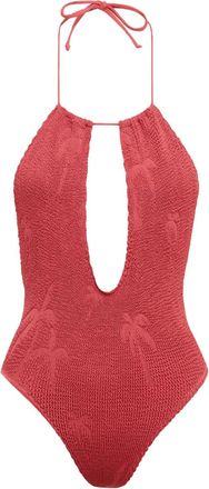 Bond-Eye Bisou palm-motif textured swimsuit