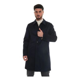 Kired Omkeerbare Stofjas met Knoopsluiting - Heren - Mantel - Blauw - 3XL - Polyester - Jassen
