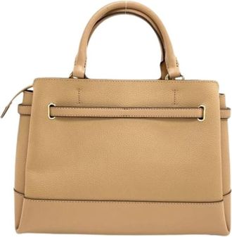 Michael Kors Pre-owned Handbag - Dames - Vintage Handtas - Beige - ONE Size - Leer - Vintage
