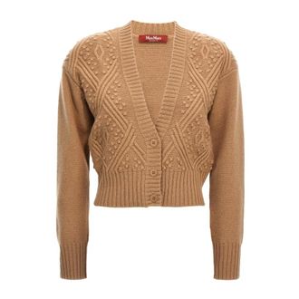 Max Mara Dames, Truien, Bruin, Maat: L Wol