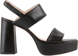 H&ouml;gl Black Cindy High Block Heel Slingback Sandals