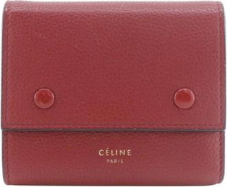 Celine Pre-owned Wallets, female, Red, Size: ONE SIZE Pre-owned Leather Wallet