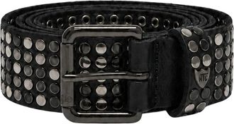 HTC 5.000 Studs Riem - Heren - Riemen - Zwart - 115 CM - Leer - Accessoires