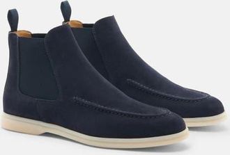 Scarosso Eugenia Chelsea Boots in Blue - Suede Leather at Nordstrom, Size 37.5