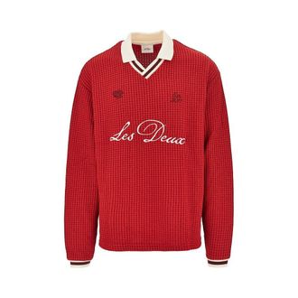 Les Deux Knitted polo shirt with logo embroidery Man XL