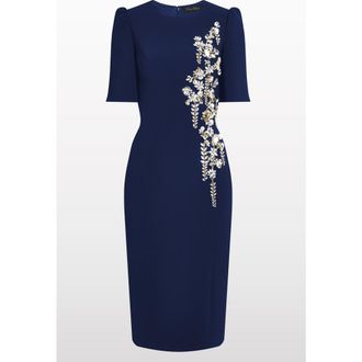 Jenny Packham Roma Midi Dress in Midnight Kiss at Nordstrom, Size 14 Uk
