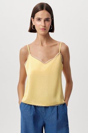 Exquise Tammy Spaghetti Straps Blouse in Yellow at Nordstrom, Size Medium